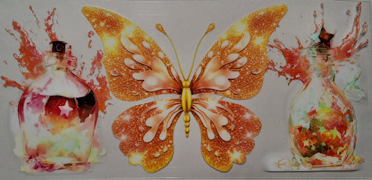 Orange butterfly 16oz wrap