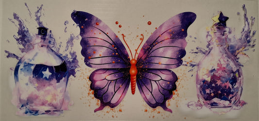 Dark purple butterfly 16oz wrap