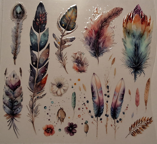 Feathers medium decal