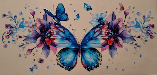 Blue butterfly 16oz wrap
