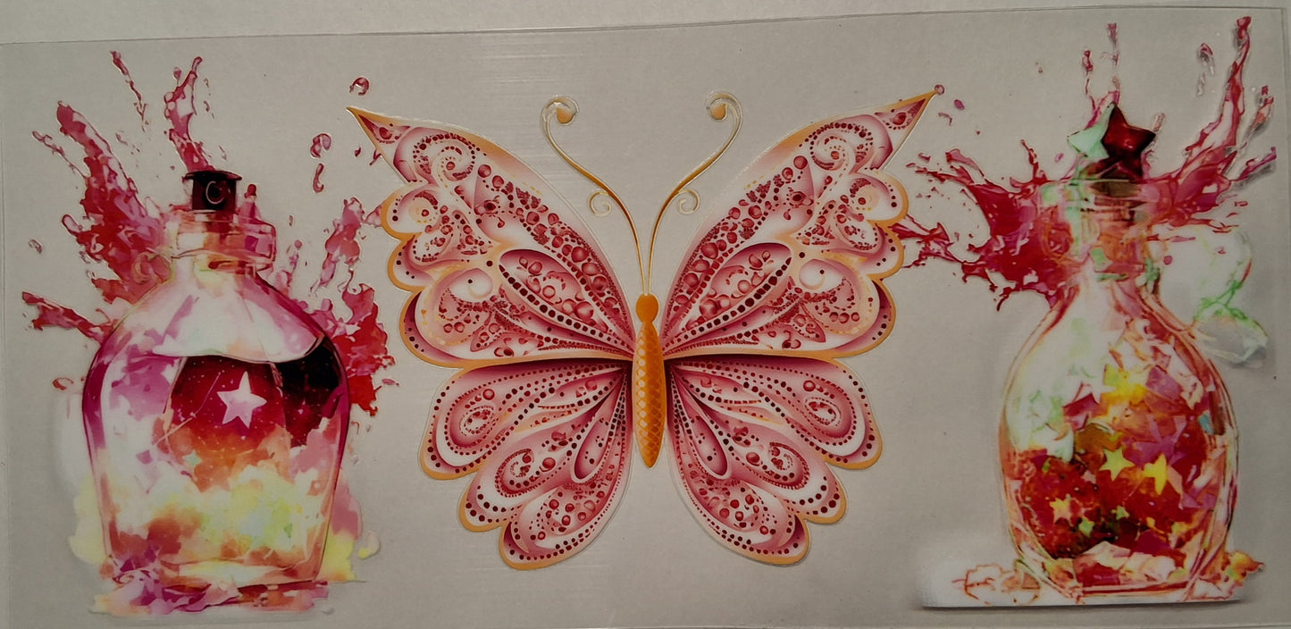 Pink butterfly 16oz wrap