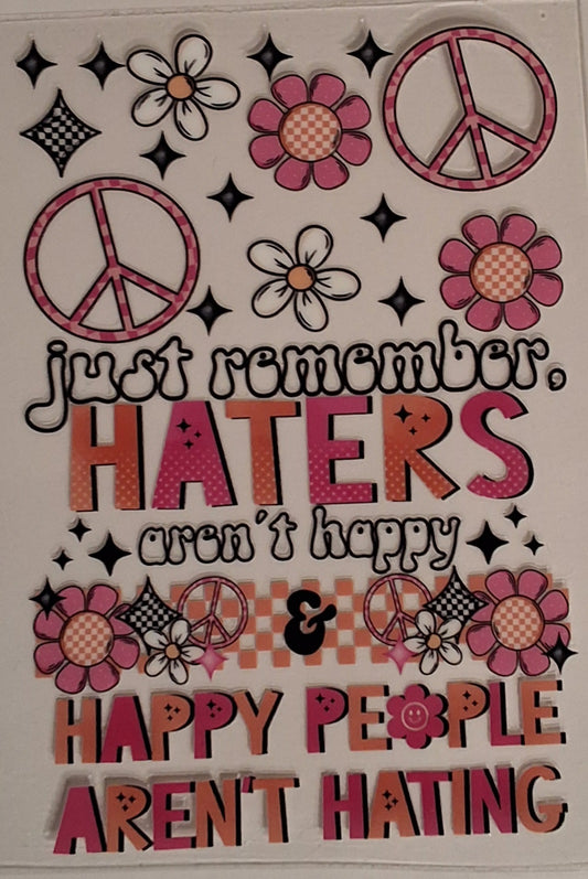 Haters large decal