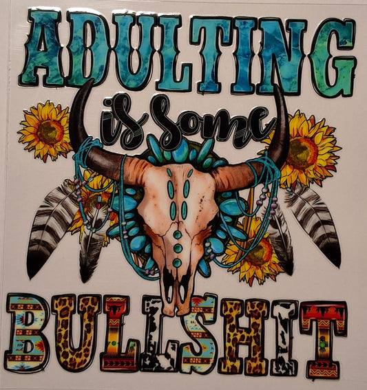 Adulting medium decal