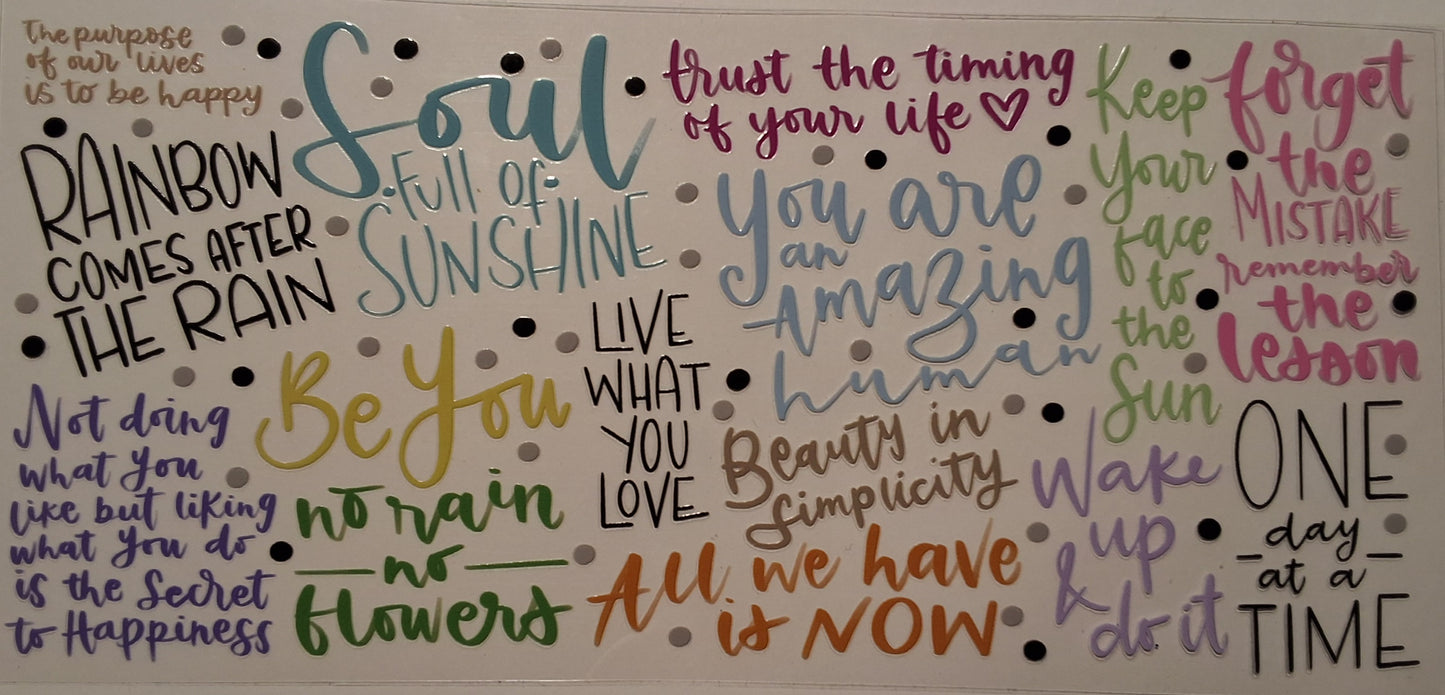 Positive words 16oz wrap