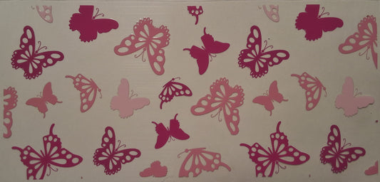 Pink butterflies 16oz wrap