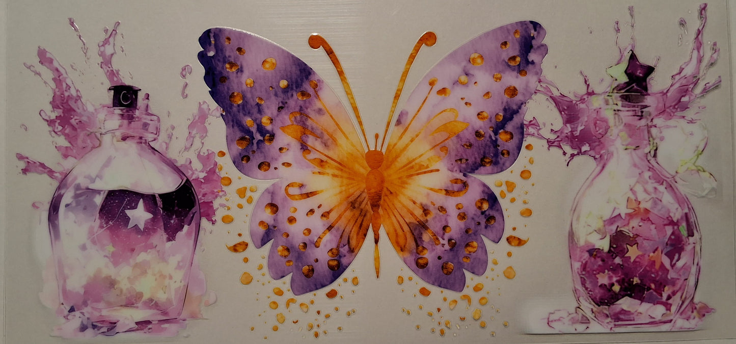 Light purple butterfly 16oz wrap